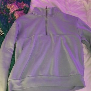 Light blue brandy Melville quarter zip